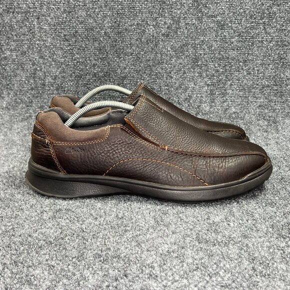 Clarks Other - Clarks Cotrell Loafers Men's Size 10W Brown Leather Comfort Classic Slip On Shoe